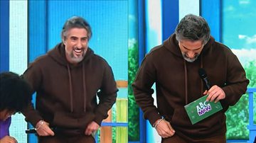Gente! Marcos Mion puxa bermuda no limite e mostra demais no 'Caldeirão': "Pernão" - Reprodução/TV Globo