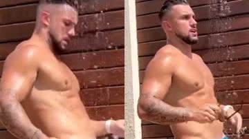 Ex-BBB Arthur Picoli toma banho em vídeo e volumão na sunga rouba a cena - Reprodução/Instagram